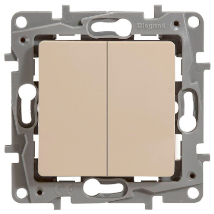 Изображение: выключатель с/подсв. 2-кл. (слоновая кость) legrand etika в Минске