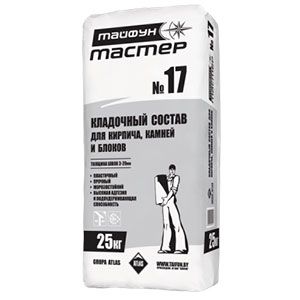 Состав Тайфун-Мастер № 17 для укладки кирпича и камней (25кг) в Минске - картинка Картинка: состав тайфун-мастер № 17 для укладки кирпича и камней (25кг) в Минске