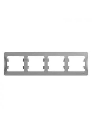 Изображение: рамка glossa gsl000304 4-пост. гориз., алюм. т.м.schneider electric в Минске