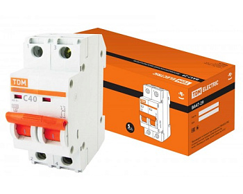 Картинка: выключатель авт. ва47-29 2р, 40а; 4,5ка т.м. tdm в Минске