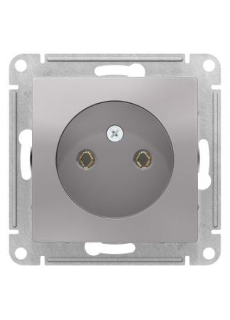 Изображение: розетка atlasdesign, б/з б/ш (алюминий)  т.м.schneider electric в Минске