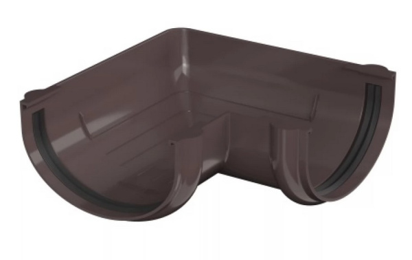Изображение: угол желоба 90° тн оптима, коричневый ral 8019 в Минске
