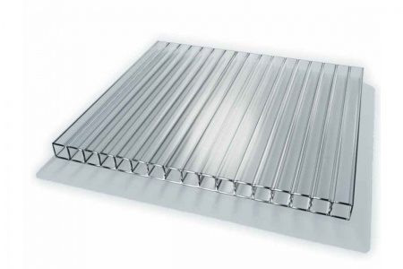 Поликарбонат сотовый 10 мм (Прозрачный) (1,0) 2100*6000  Поликарбонат сотовый 10 мм (Прозрачный) (1,0) 2100*6000