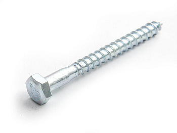 Саморез с 6-гранной головкой 12х100 острый, оцинк (с этик. 1шт)