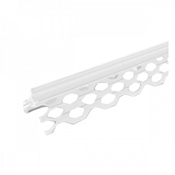 Картинка: уголок пвх для мокрых штукатурок '6' 2,5м (50шт/уп) (сетчатый)  в Минске