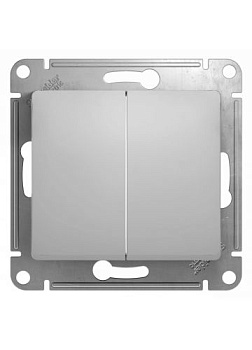 Картинка: переключатель glossa gsl000365 2-кл., алюм, т.м.schneider electric в Минске