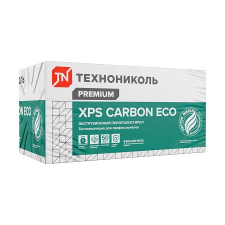 Изображение: плиты пенополистир. экстр. xps технониколь carbon eco 1180х580х40-l (10 листов 0.27376 м3/6,8440м2)  в Минске
