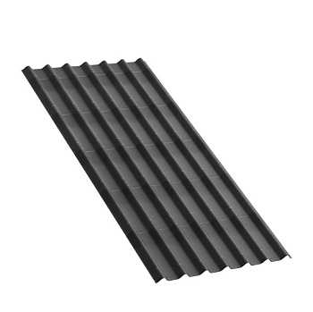 Картинка: лист кровельный onduline  черепица х5 sr-150 3d (графит),  1,95-0,96м  в Минске