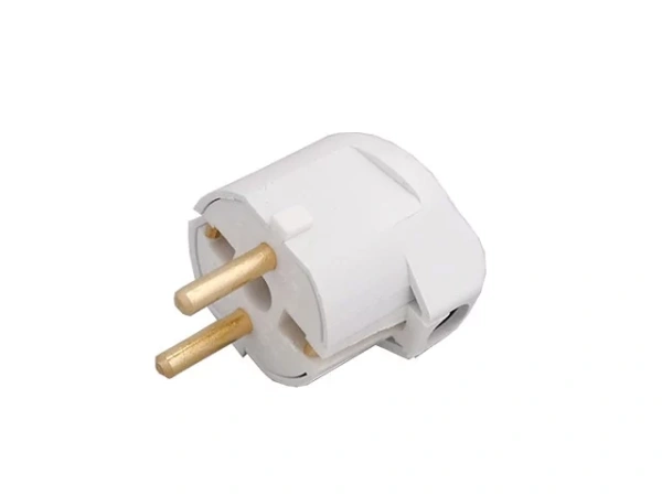 Вилка  угловая (с/з, 16А, 250В) белая, BYLECTRICA (Осв от НДС согл подп 1.16 пункта 1 ст.118 НК РБ) в Минске - изображение Изображение: вилка  угловая (с/з, 16а, 250в) белая, bylectrica (осв от ндс согл подп 1.16 пункта 1 ст.118 нк рб) в Минске