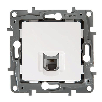 Розетка телеф RJ11 (белая) Etika в Минске - картинка Картинка: розетка телеф rj11 (белая) etika в Минске