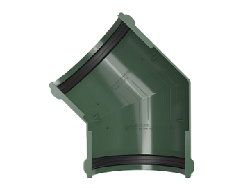 Картинка: угол желоба 135* тн пвх  (зеленый) в Минске