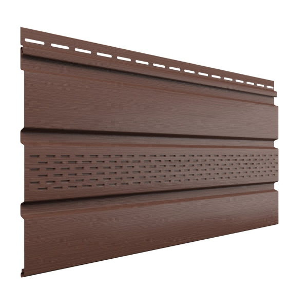 Изображение: софит тн оптима, частично перфорированный, каштан, 3м в Минске