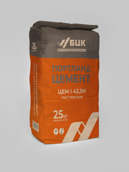 Изображение: портландцемент цем i 42,5-н гост 31108-2020 в мешках по 25кг пакет (1,6т на поддоне)   рб   в Минске