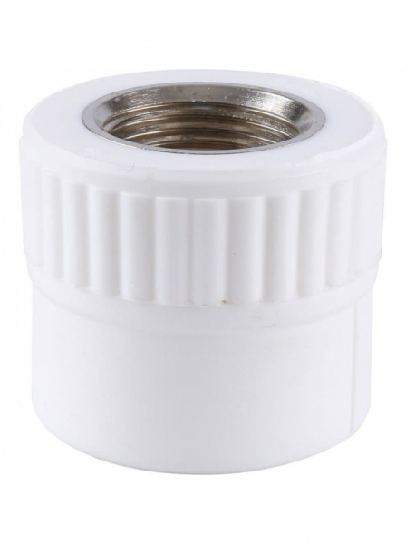 Изображение: муфта 25х3/4 комбин. вр (белая) 4204fp в Минске