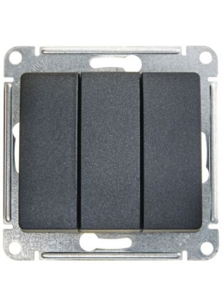 Изображение: выключатель glossa 3-кл. антрацит  т.м.schneider electric в Минске
