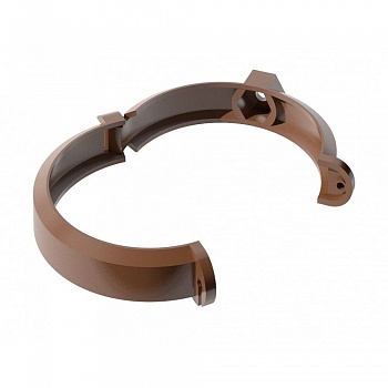 Картинка: хомут трубы polivent пвх универсальный l=140 (коричневый) (200шт/кор)   в Минске