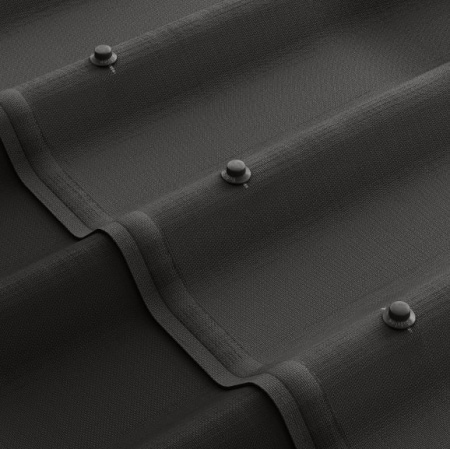 Изображение: лист кровельный onduline  черепица х5 sr-150 3d (графит),  1,95-0,96м  в Минске