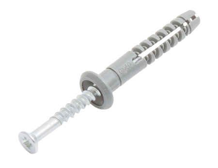Дюбель быстрого монтажа 6х80 с гвоздевым шурупом, потай, п/п (упак 100шт) Дюбель быстрого монтажа 6х80 с гвоздевым шурупом, потай, п/п (упак 100шт)