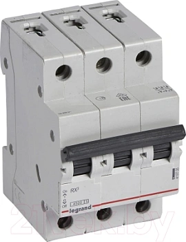 Картинка: выключатель авт. rx3 3p c 10a 4,5ка 3m  т.м.legrand в Минске