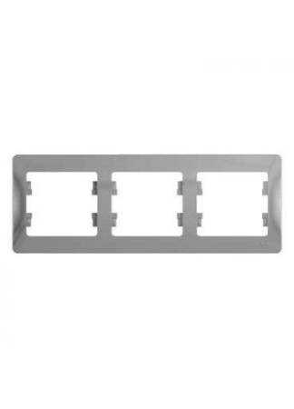 Изображение: рамка glossa gsl000303 3-пост. гориз., алюм. т.м.schneider electric в Минске
