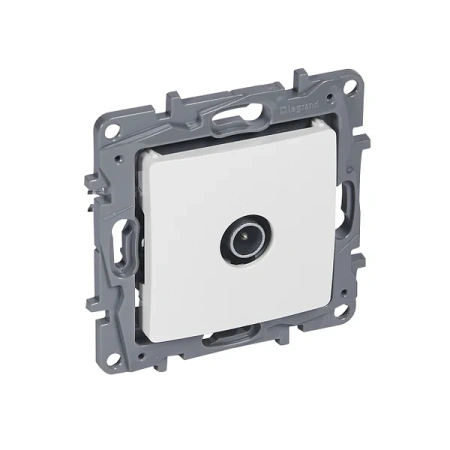 Изображение: розетка tv звезда 2дб, 0-2400мнz (белая) etika (рф) в Минске